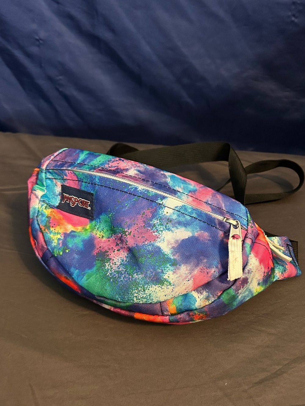 JanSport Fanny Pack Belt Bag Multicolor Abstract Print Festival Waist Bag